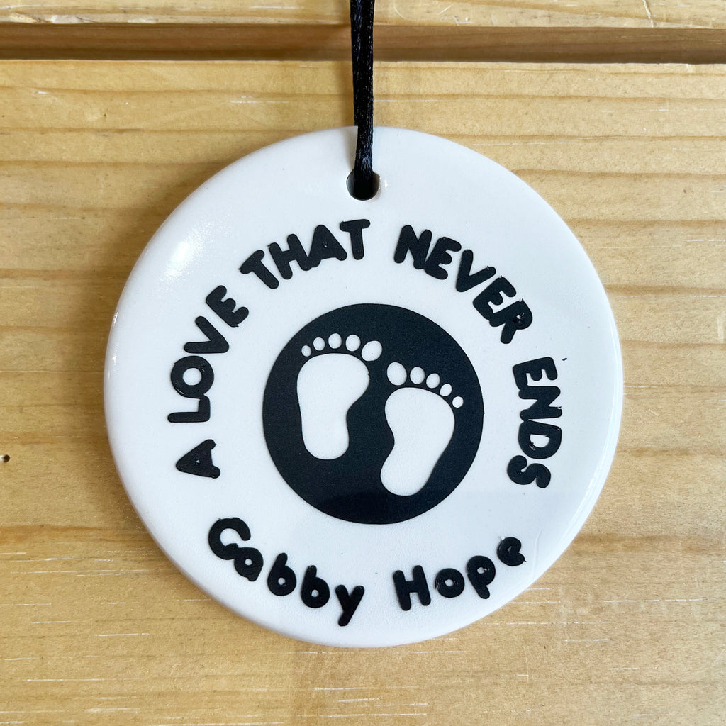 Round Footprint Ornament