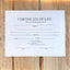 Neonatal Death Certificate