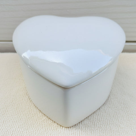 A heart shaped urn