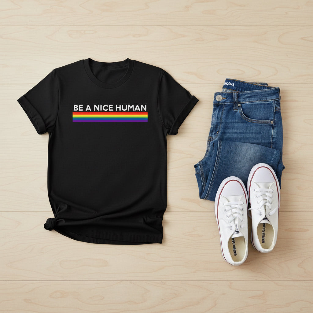 Nice Human Rainbow Shirt
