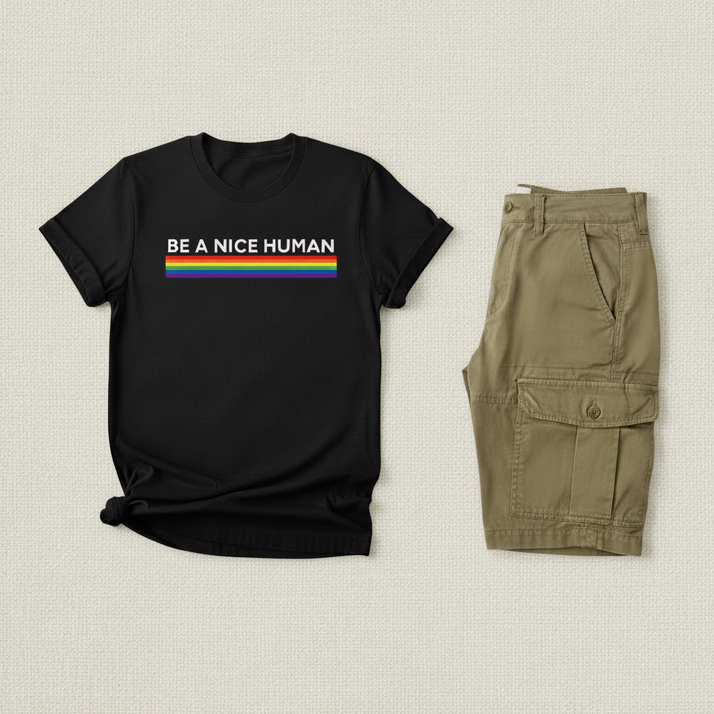 Nice Human Rainbow Shirt