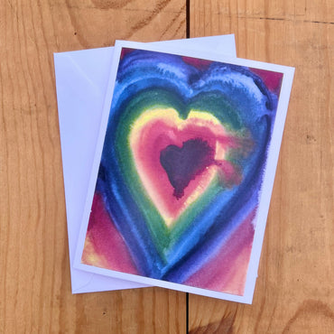 Watercolor Heart Card