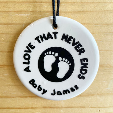 Round Footprint Ornament