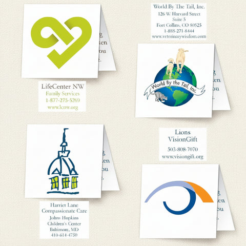 A collection of various insertss, each with a logo and contact information.
